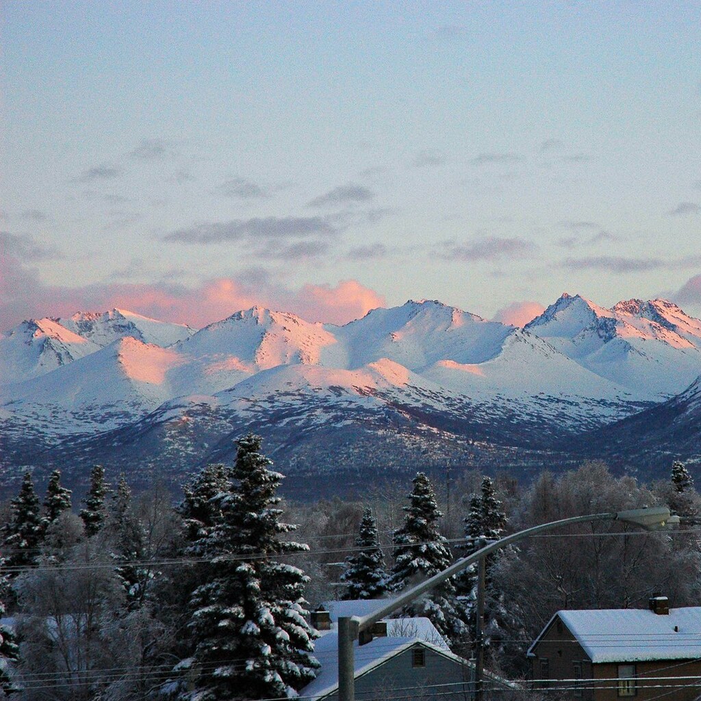 Photo of a mountain range