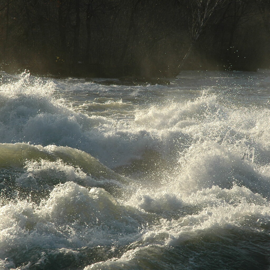 Rapid river water.