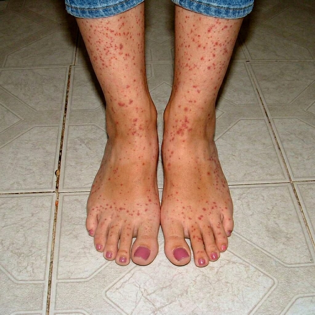 Photo of some feet with a rash