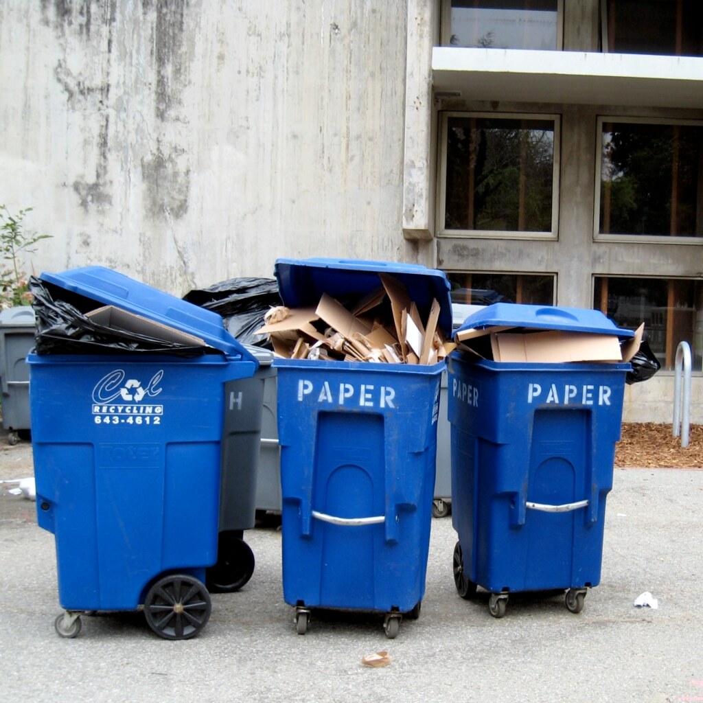 Photo of recycling bins