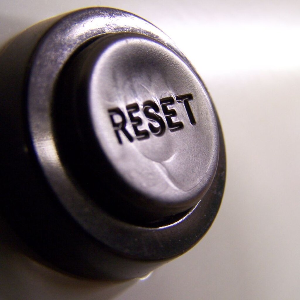 Photo of a reset button