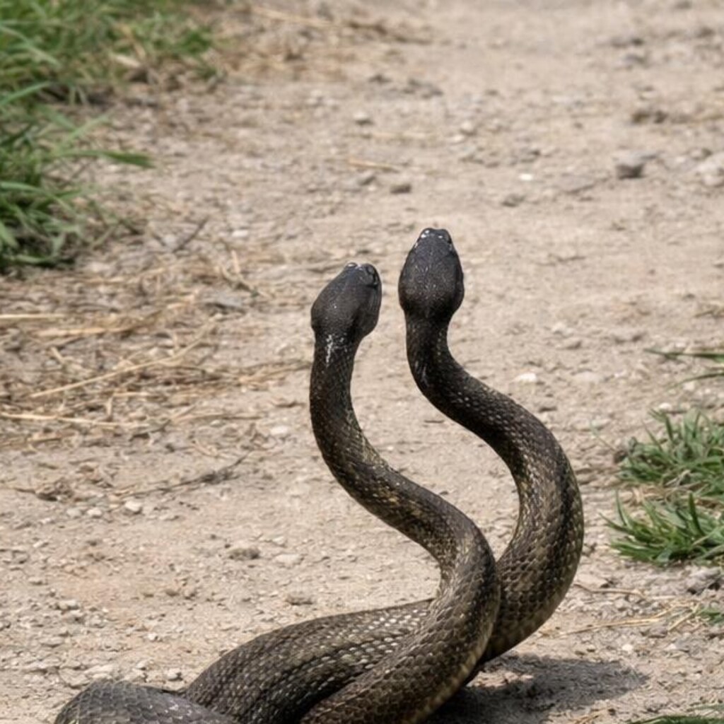 Photo of two rattlesnakes