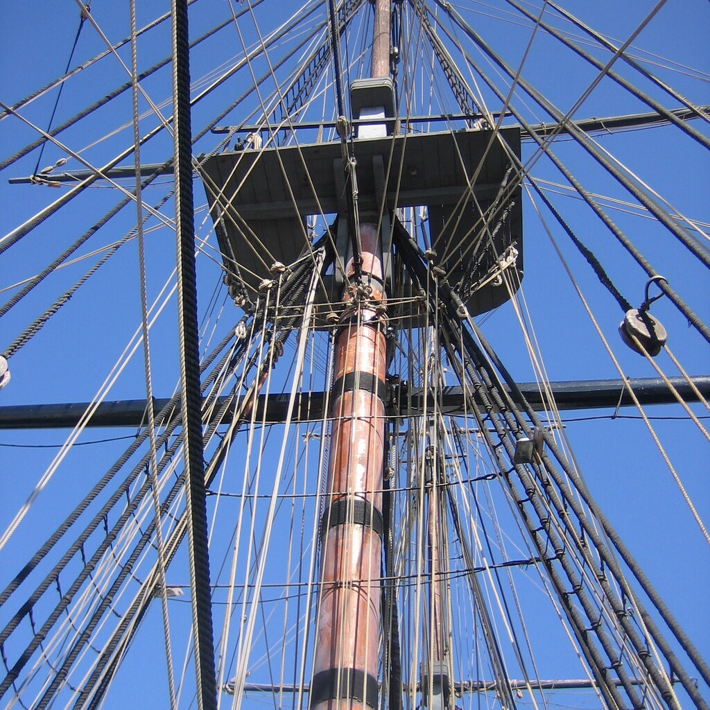 Photo of a ship's rigging