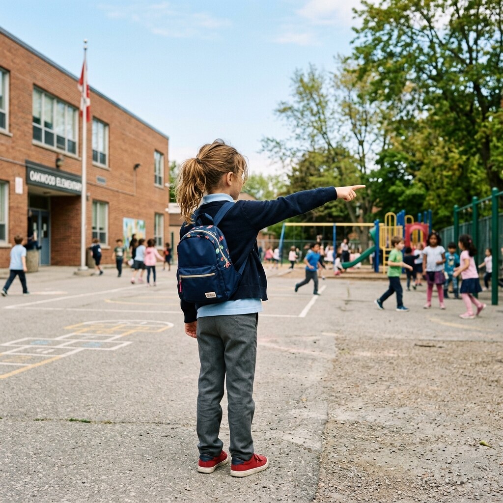 Generated image of a child pointing right