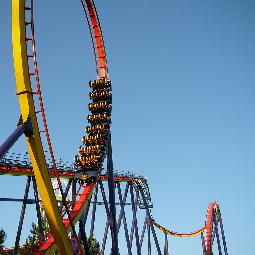 Photo of a rollercoaster