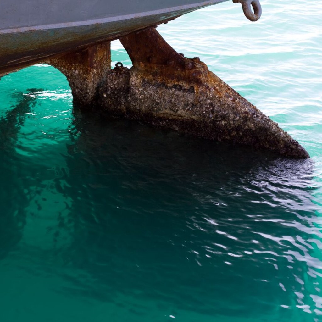 Photo of a rudder.