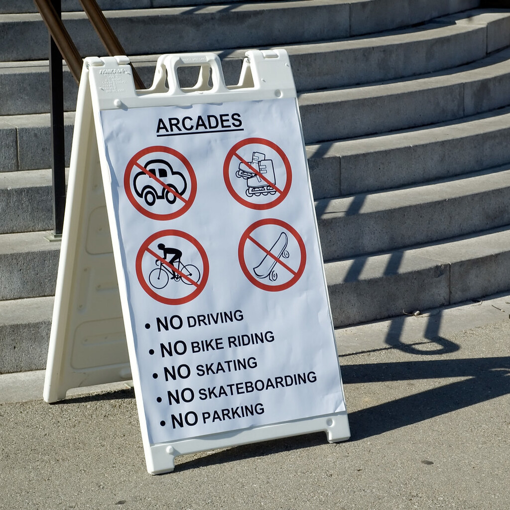 Photo of rules for an arcade