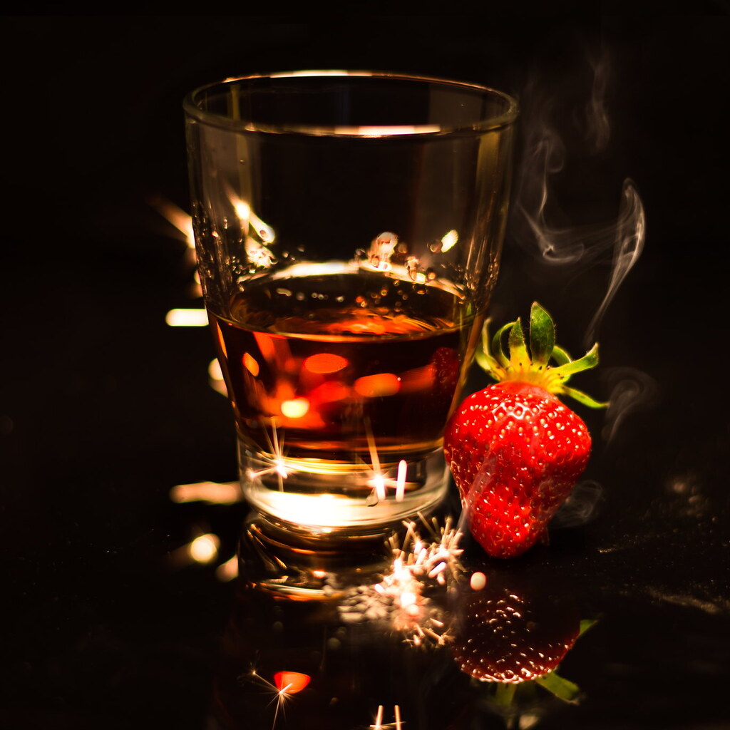 Photo of a glass of rum.