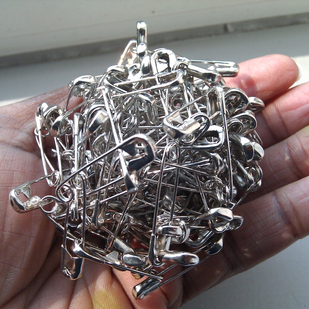 Photo of safety pins.