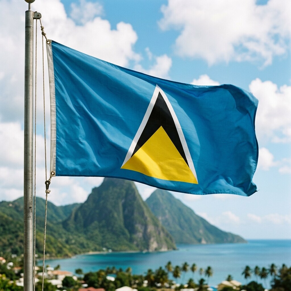 Generated image of the Saint Lucia flag