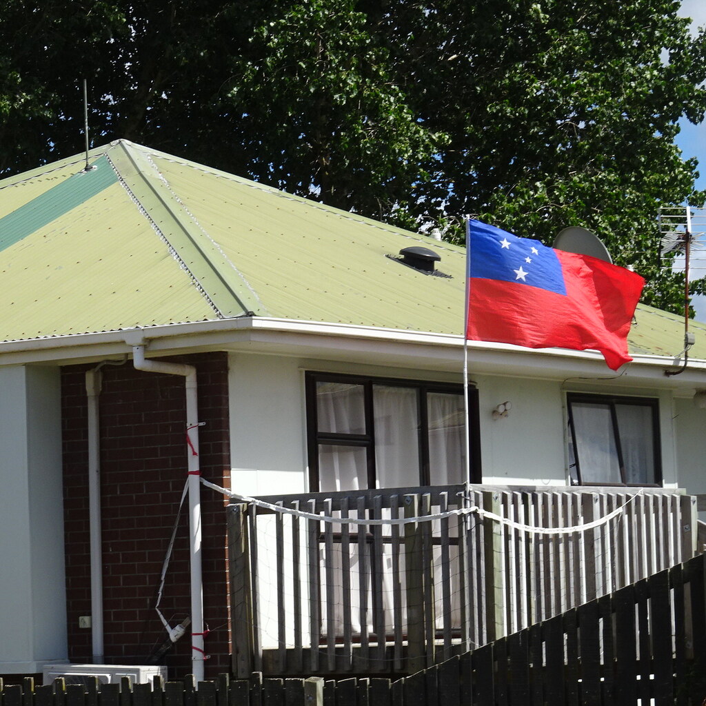 Photo of the Samoan flag