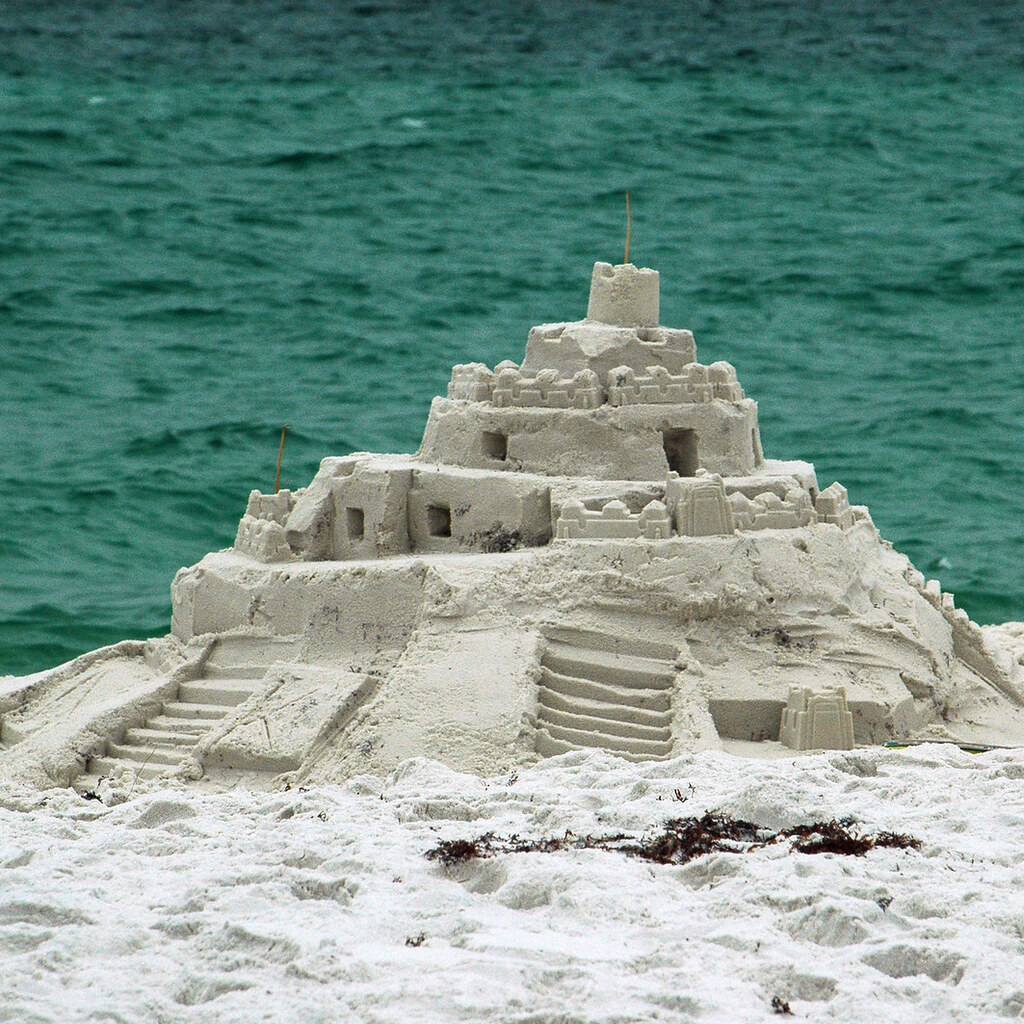 Photo of a sandcastle