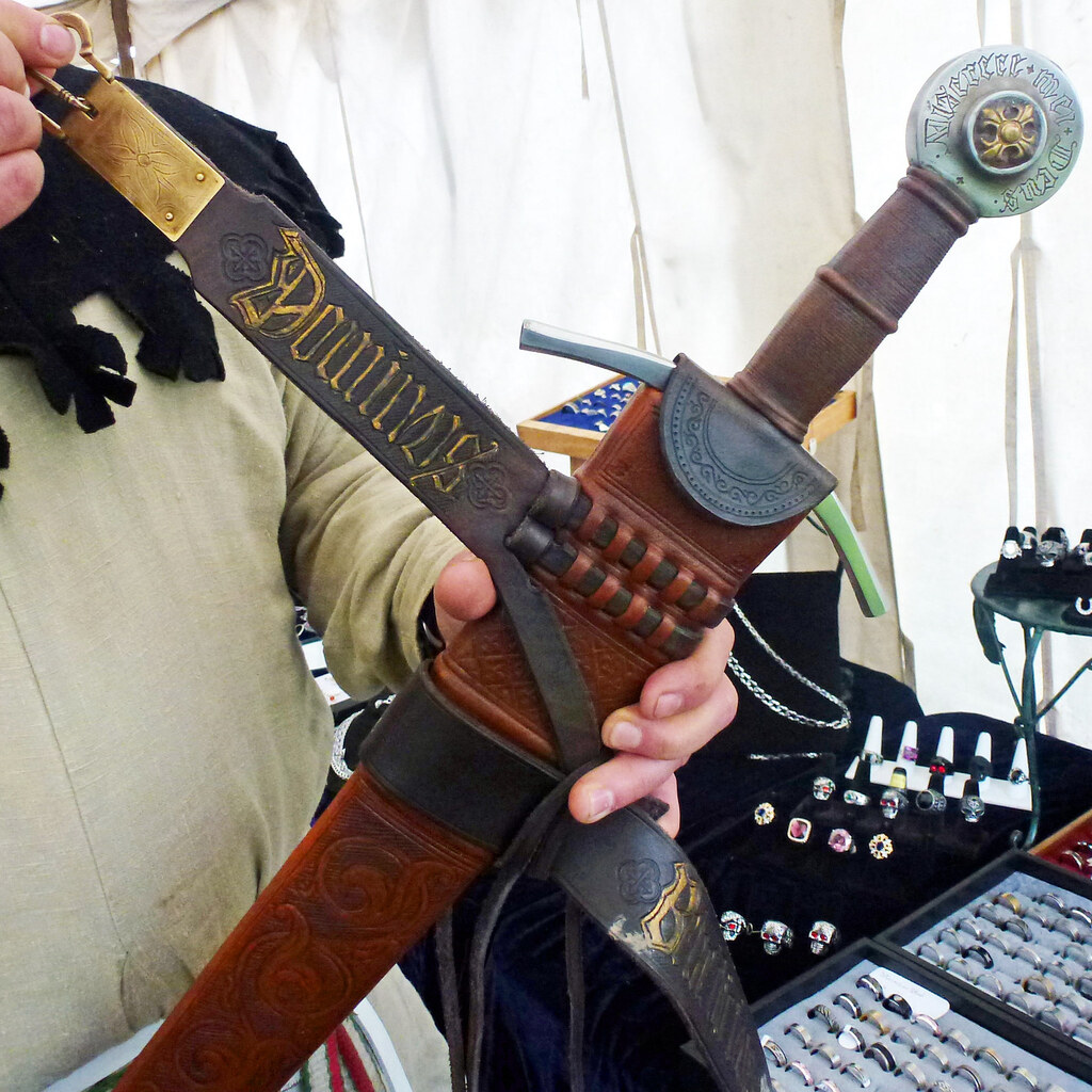Photo of a sword in a scabbard.
