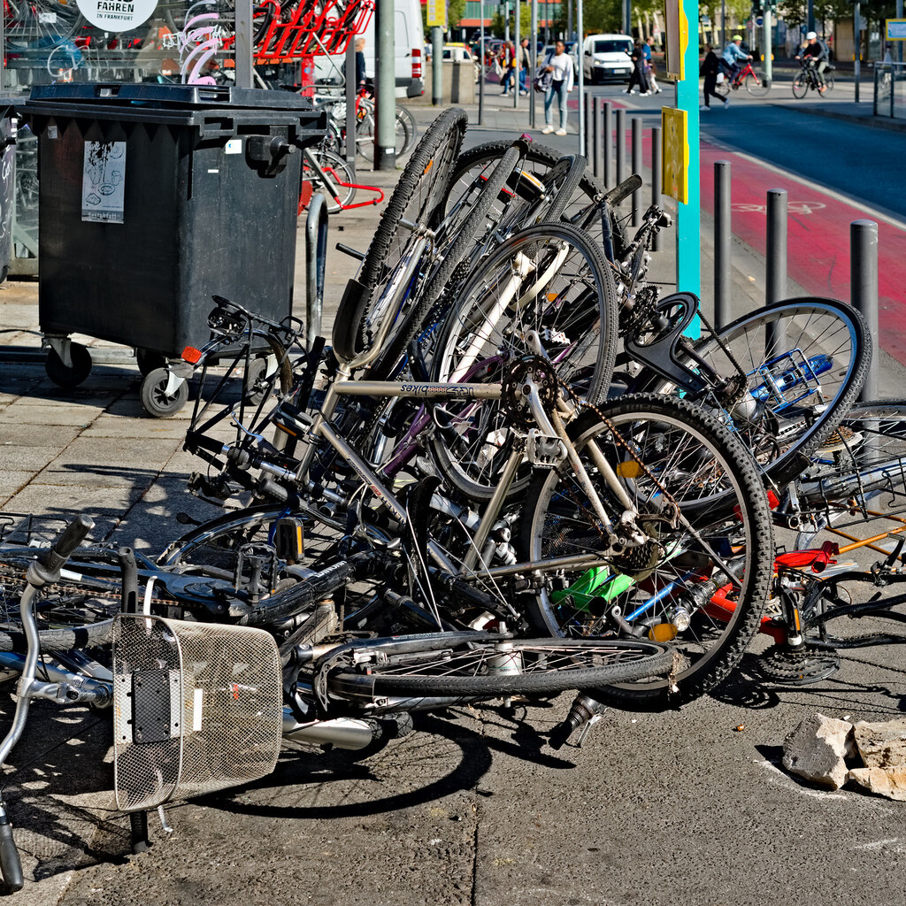 Photo of scrapped bicycles