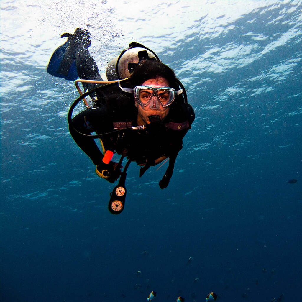 Photo of someone scuba diving