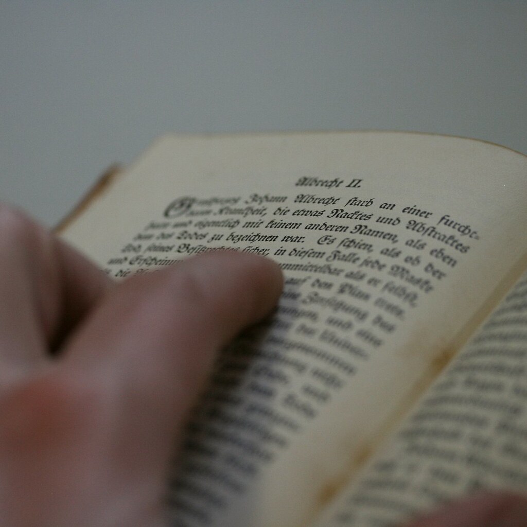 Photo of words printed in a book