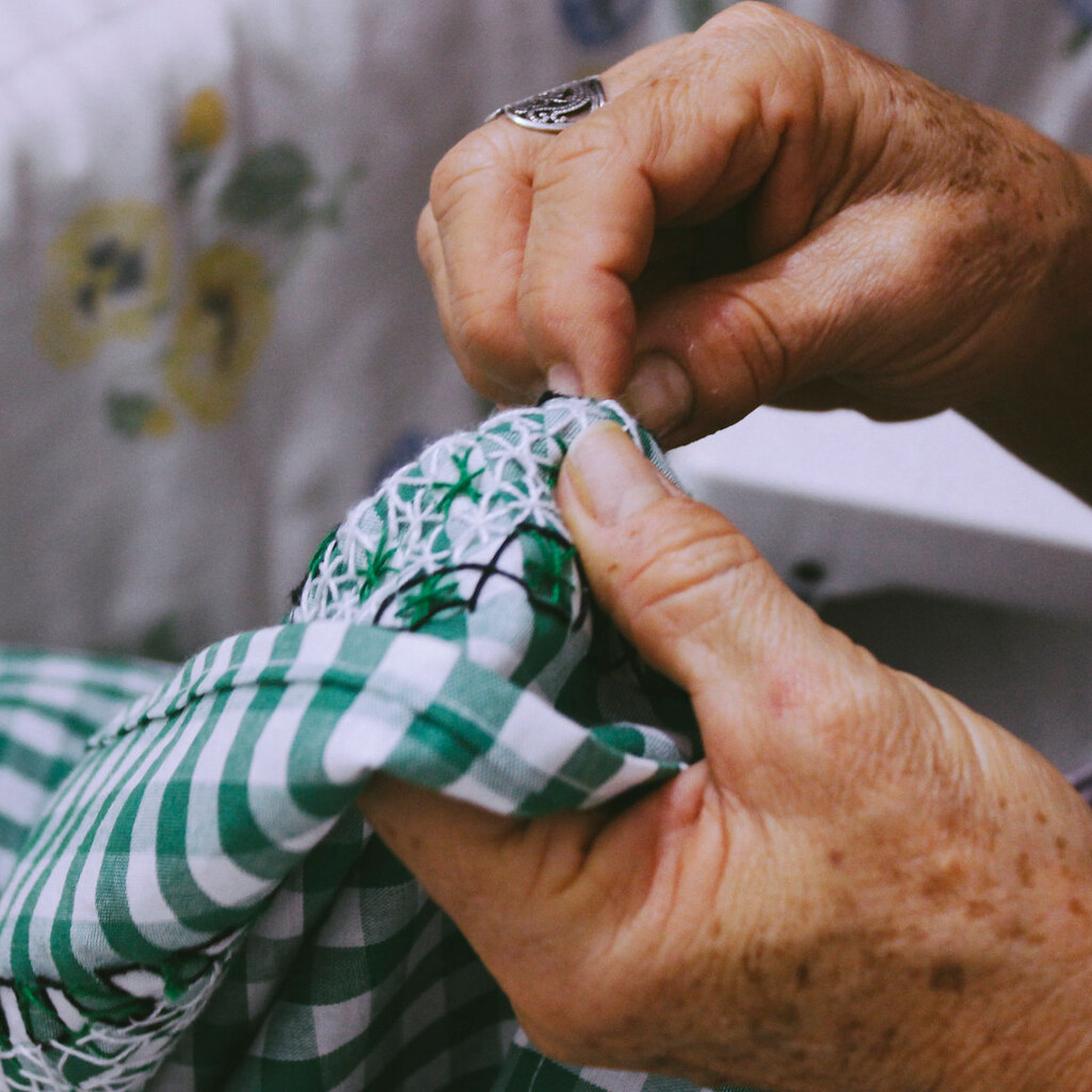 Photo of hands sewing