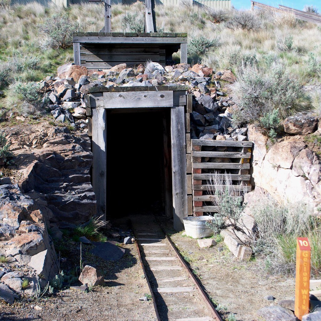 Photo of a mine shaft.