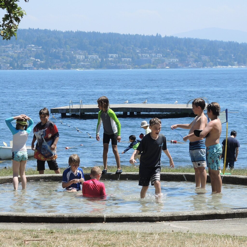 Photo of children in a wading pool