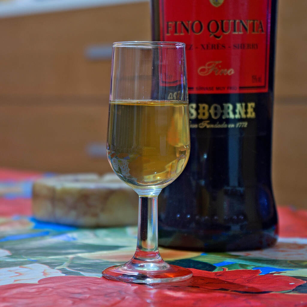 Photo of a glass of sherry