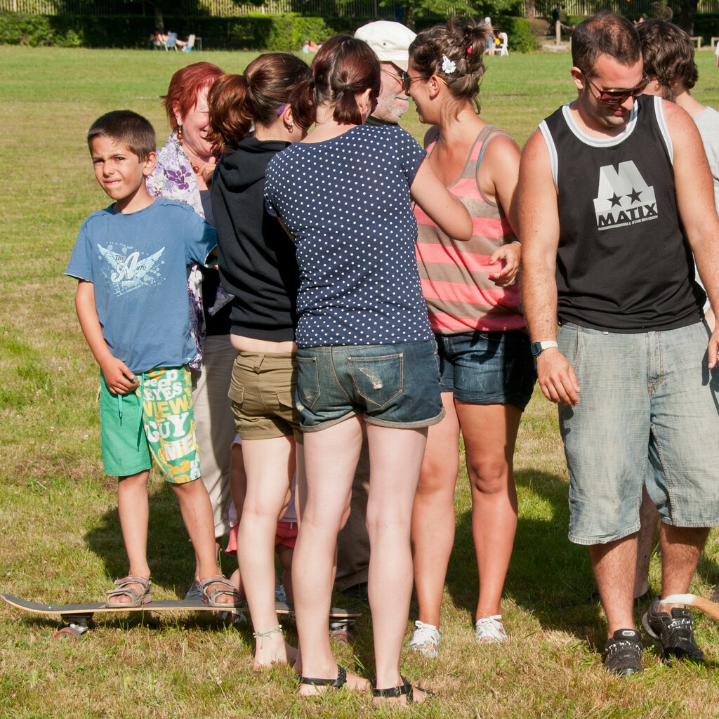 Photo of a group of people all wearing shorts