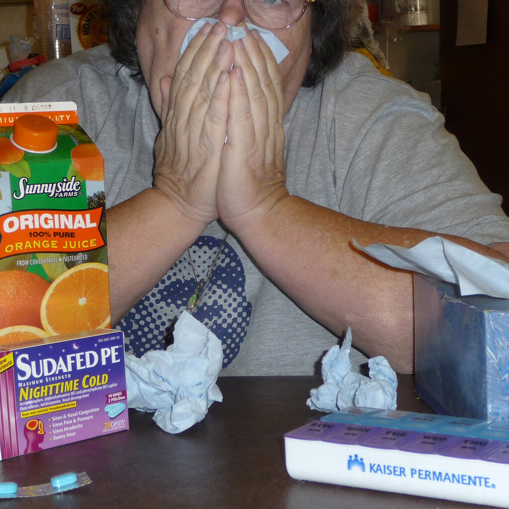 Photo of someone with a cold