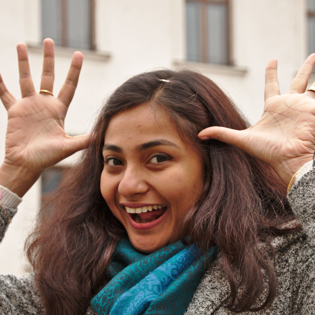 Photo of a woman being silly