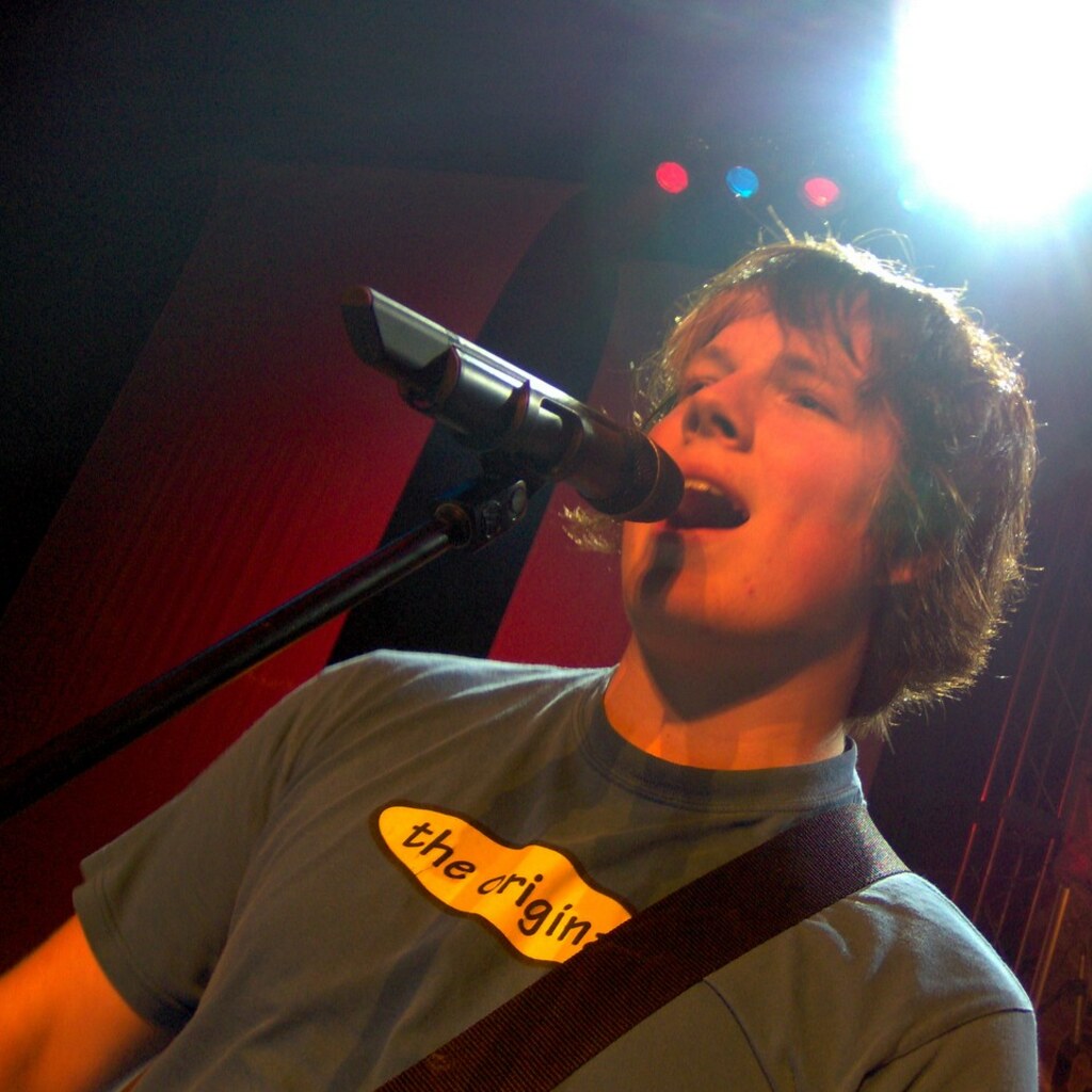Photo of a young man singing