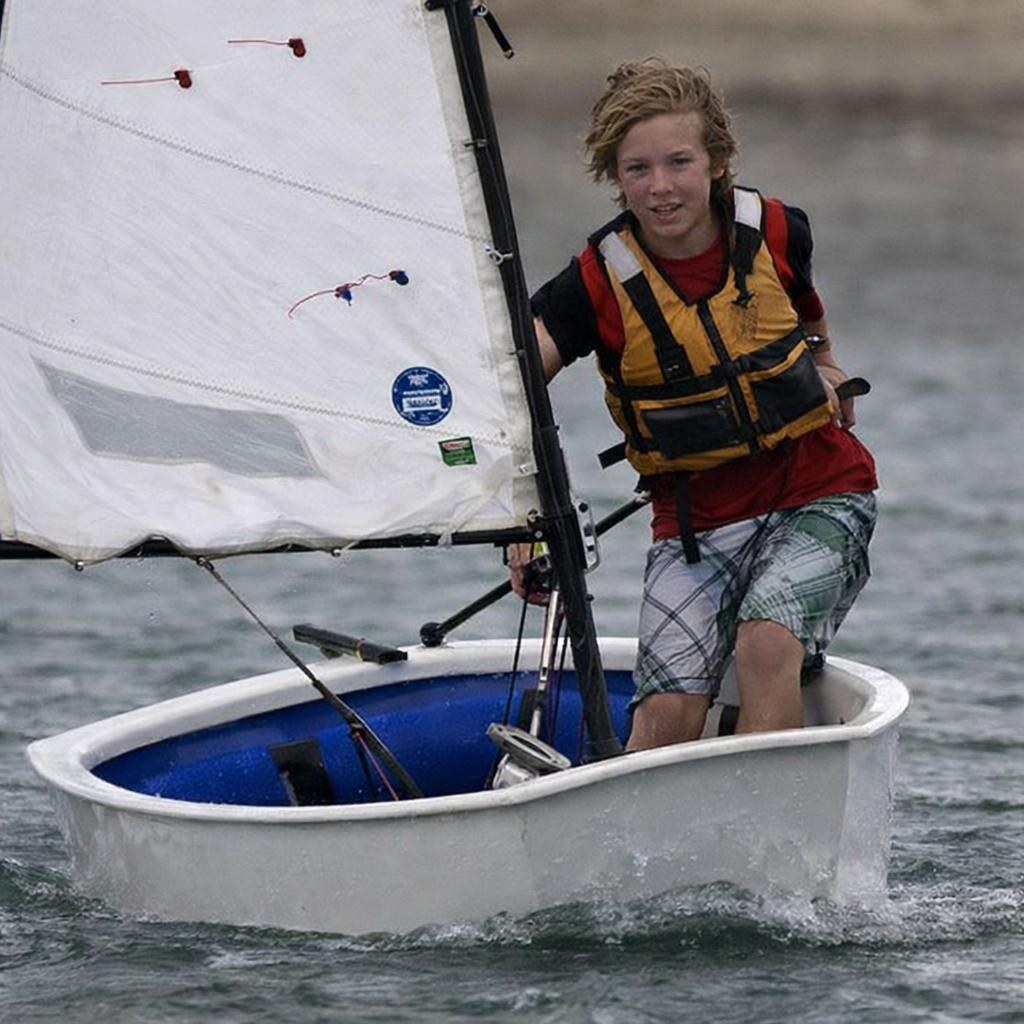Photo of a boy sailing