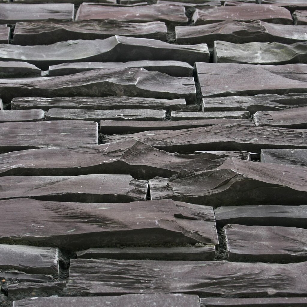 Photo of a slate wall.