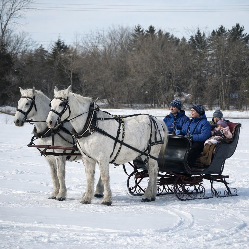 Photo of a horse drawn sled