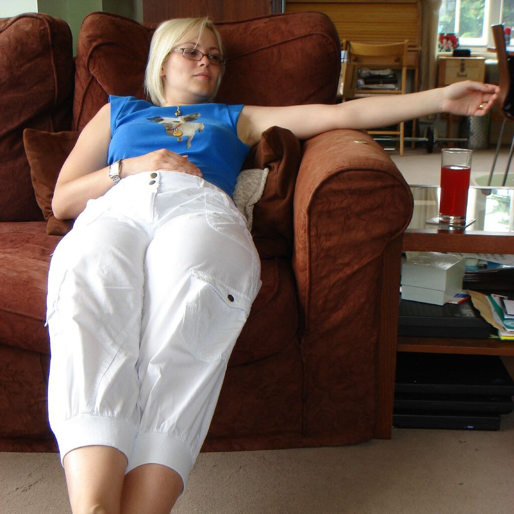 Photo of a very lazy woman