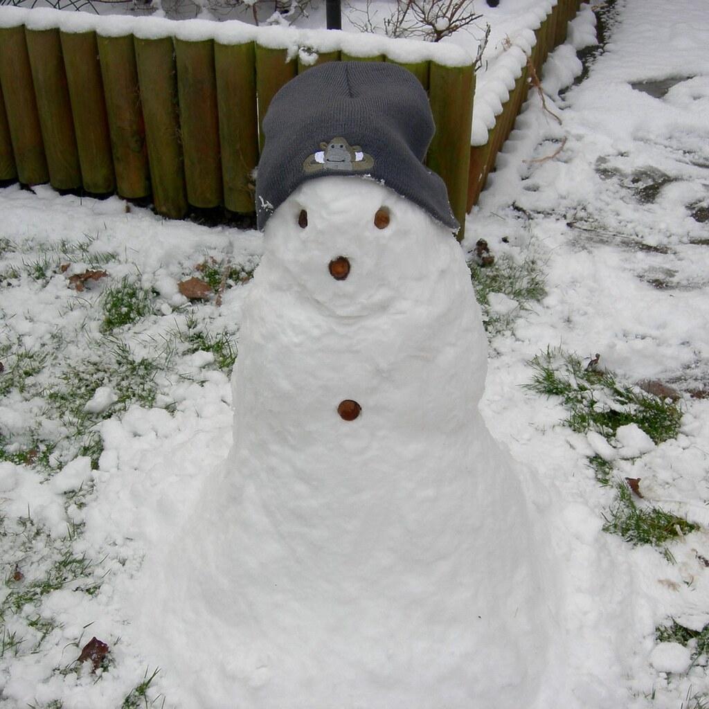 Photo of a snowman