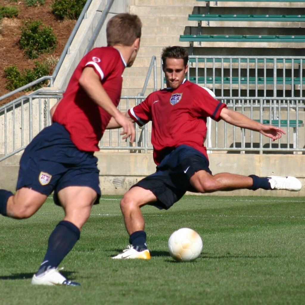 Photo of a soccer game