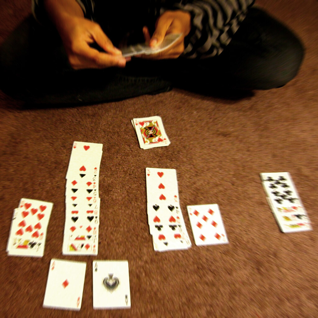 A game of solitaire.
