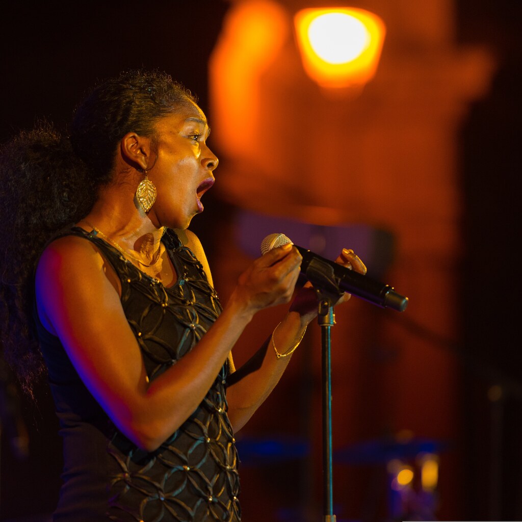 Photo of a woman singing