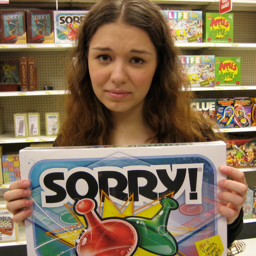 Photo of a girl looking sorry