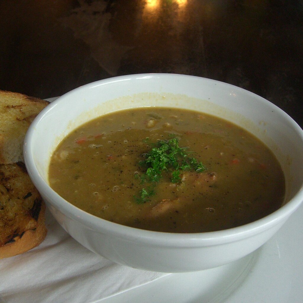 Photo of a bowl of soup