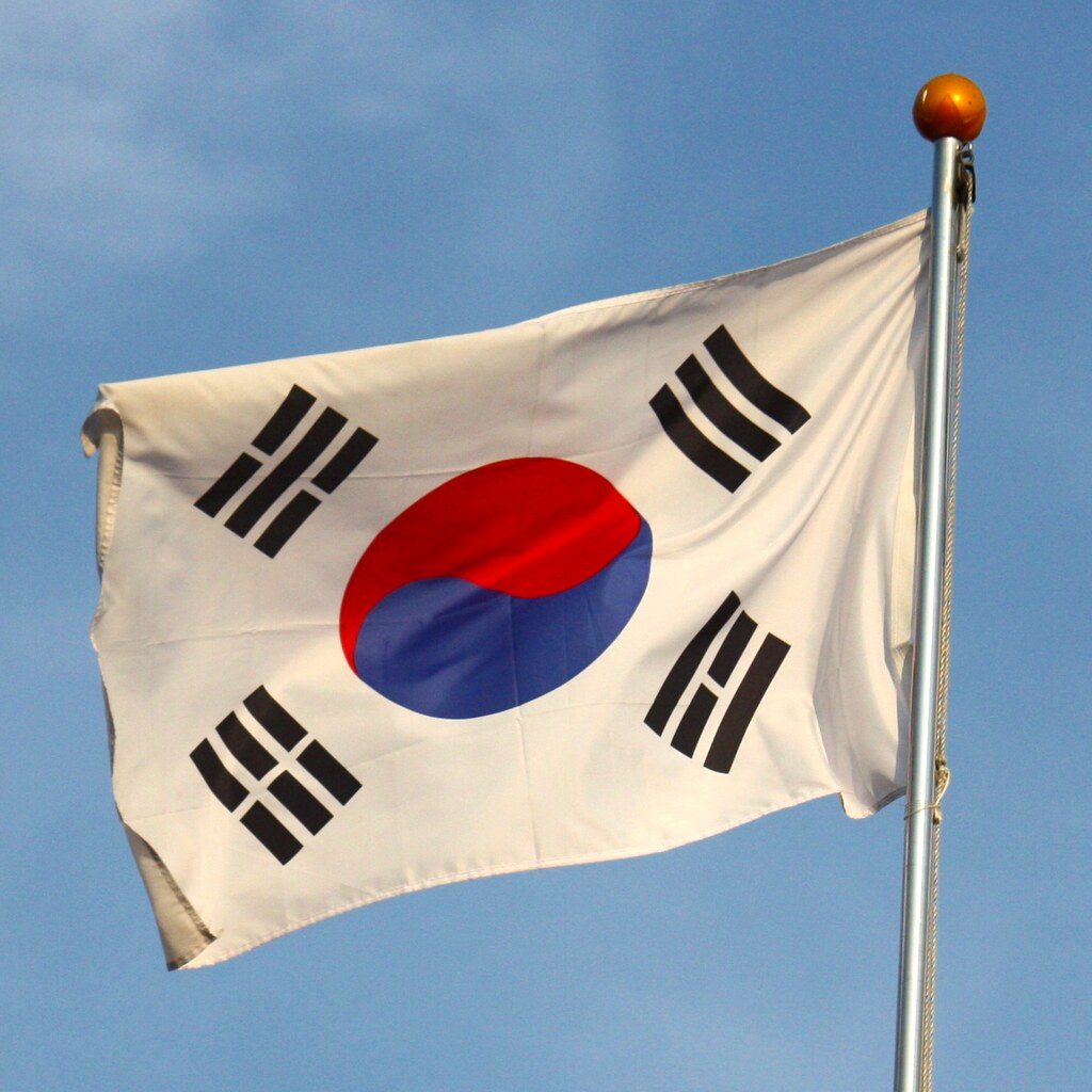 Photo of the South Korean flag