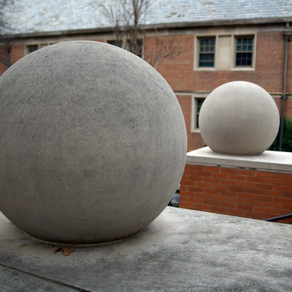 Photo of a concrete sphere