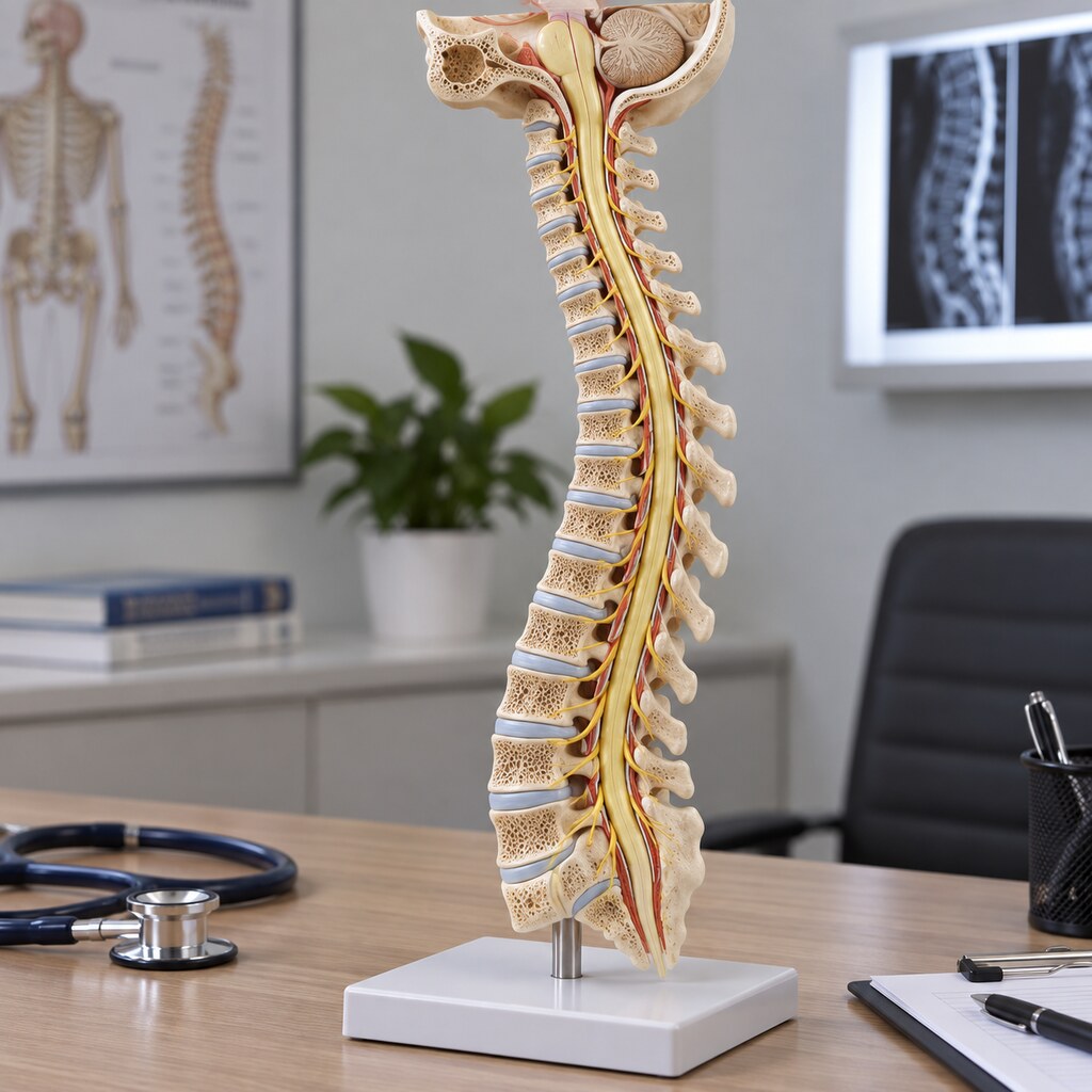 Generated image of an anatomical model of the spinal cord