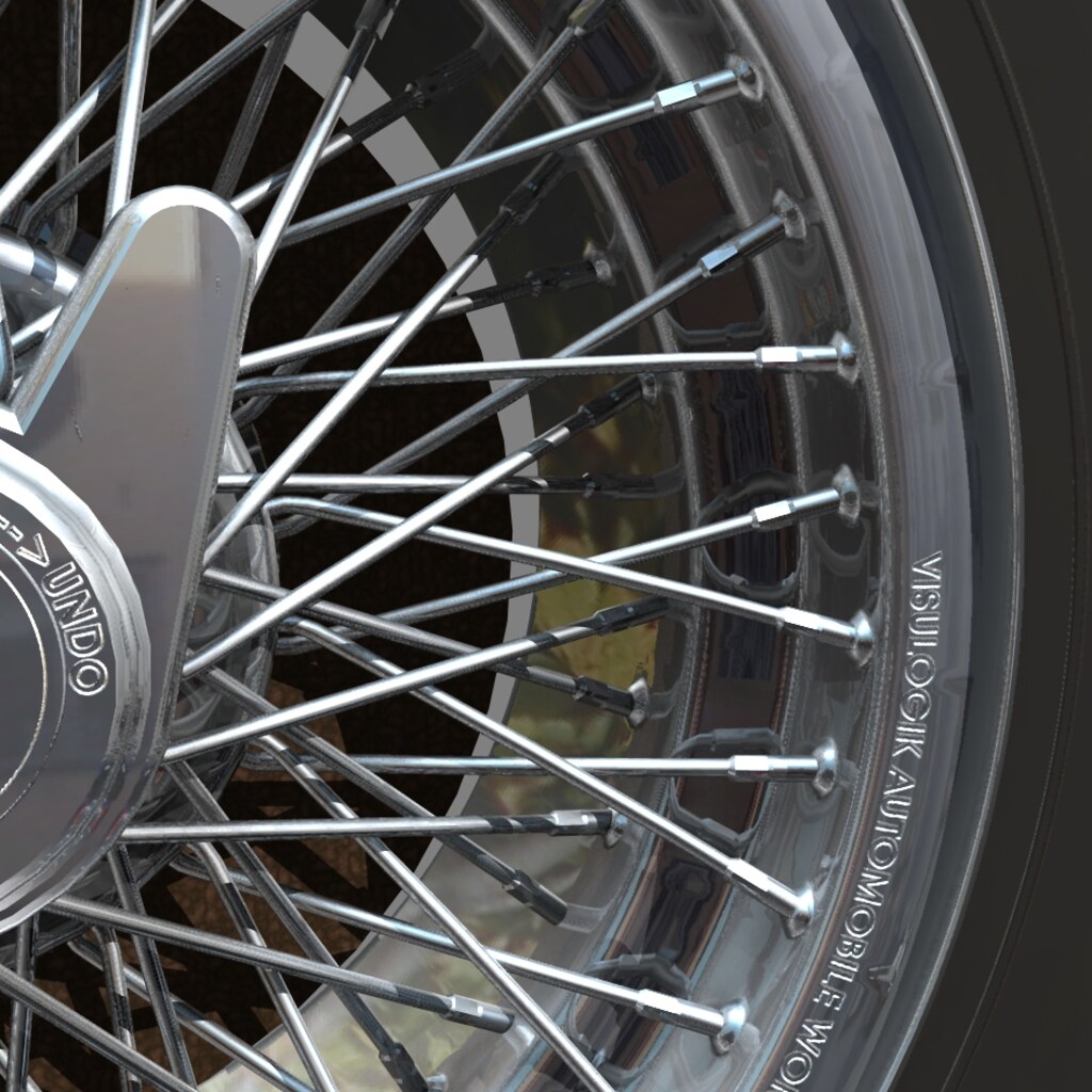 Photo of the spokes of a wheel.