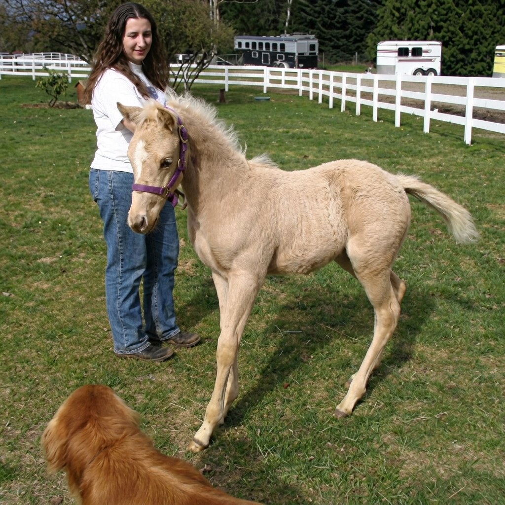Photo of a startled colt
