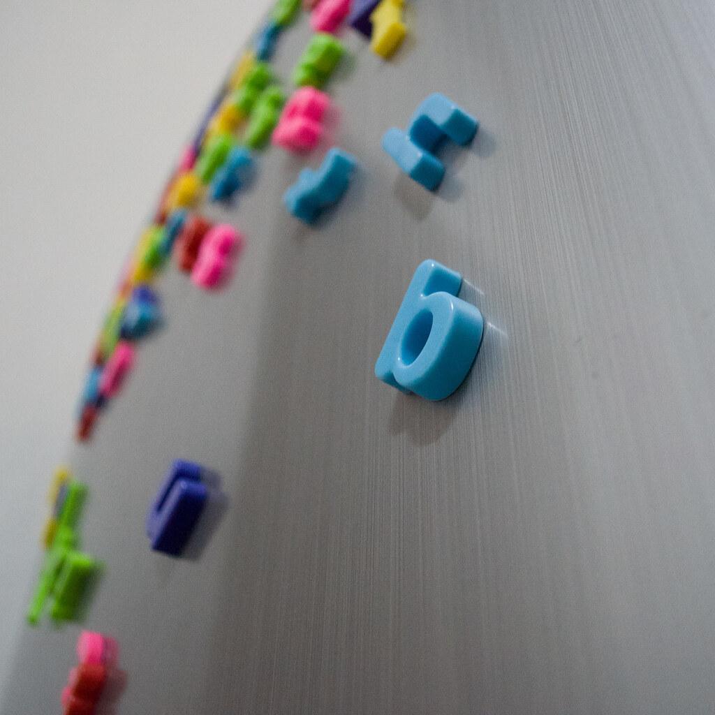 Photo of magnets stuck to a fridge