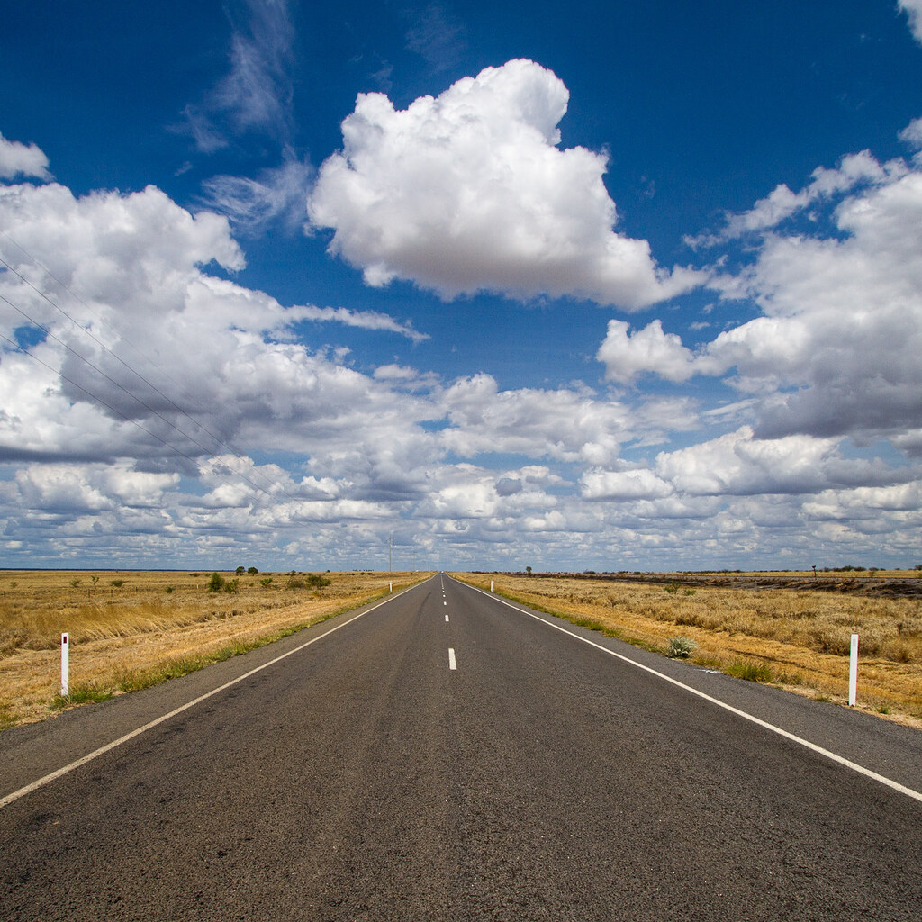 Photo of a long, straight road