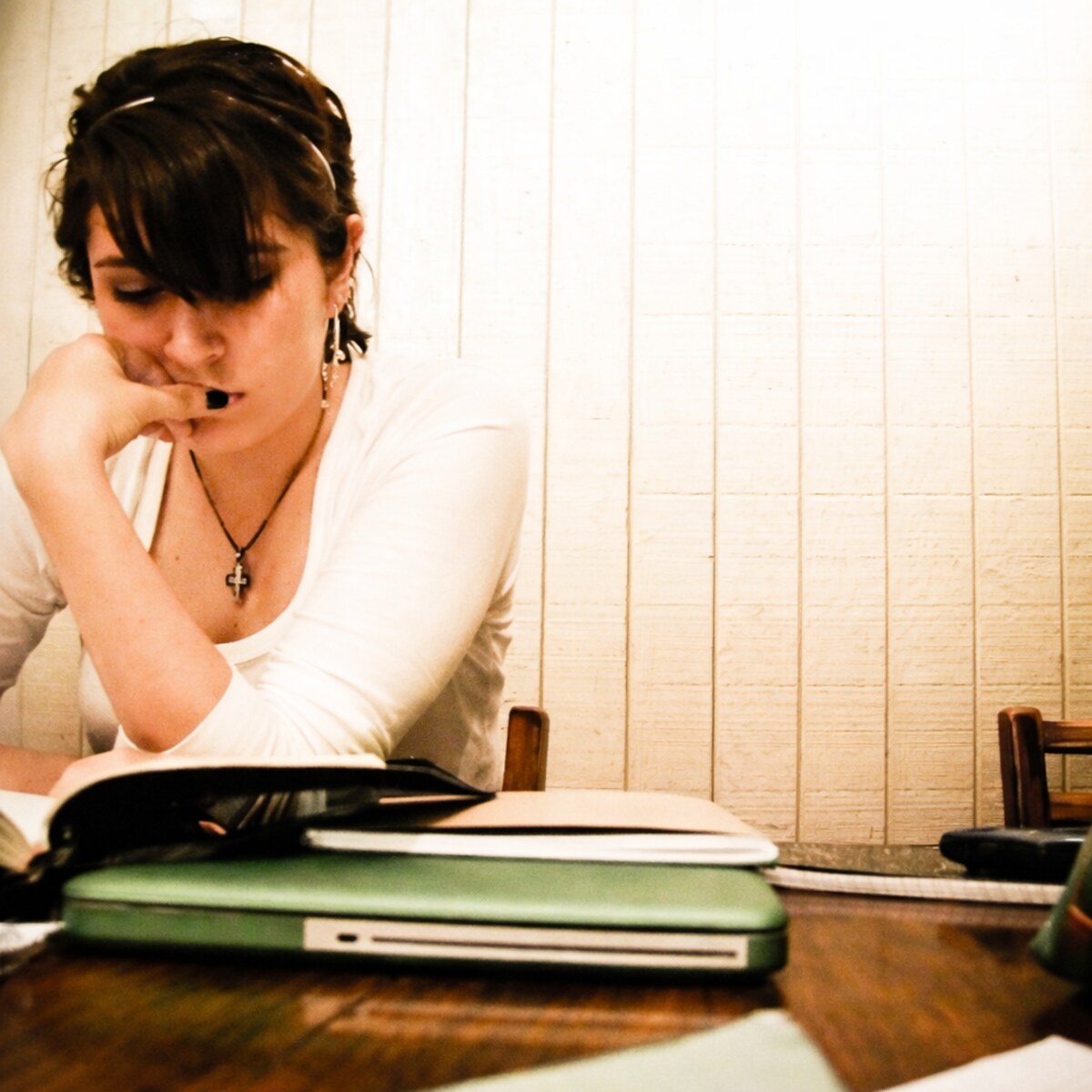 Photo of students studying