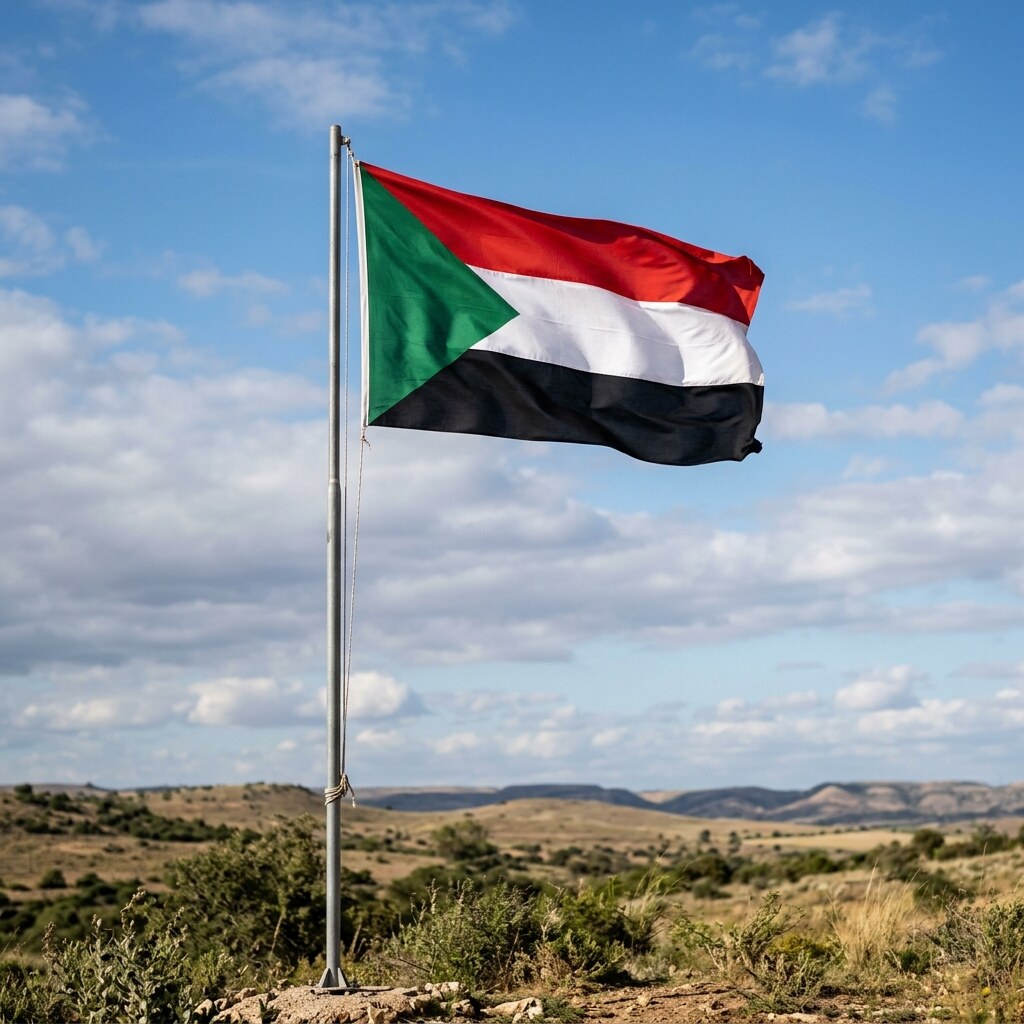 Generated image of the flag of Sudan