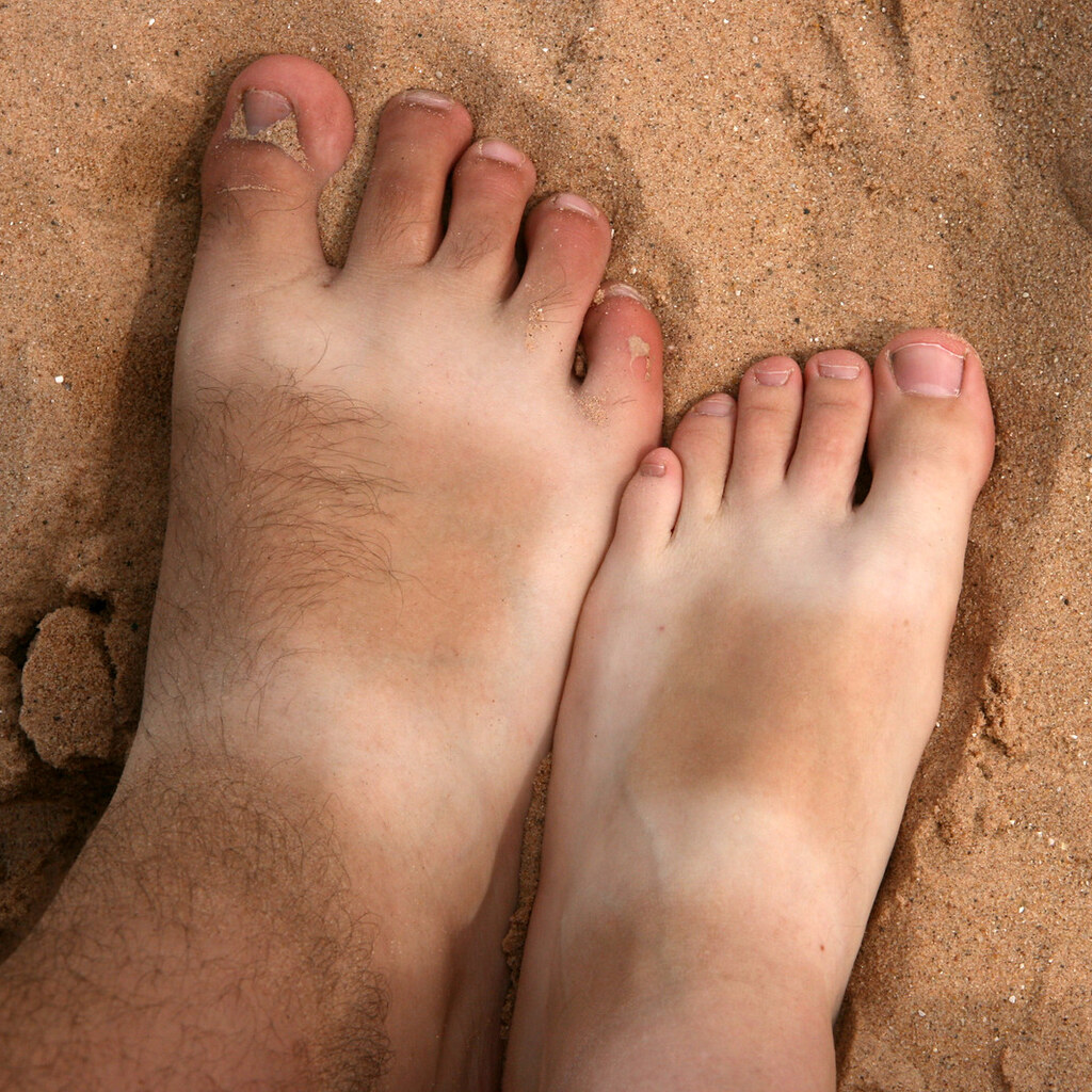 Photo of feet with tan lines