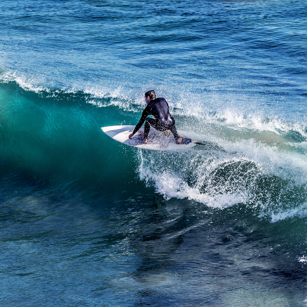 Photo of someone surfing
