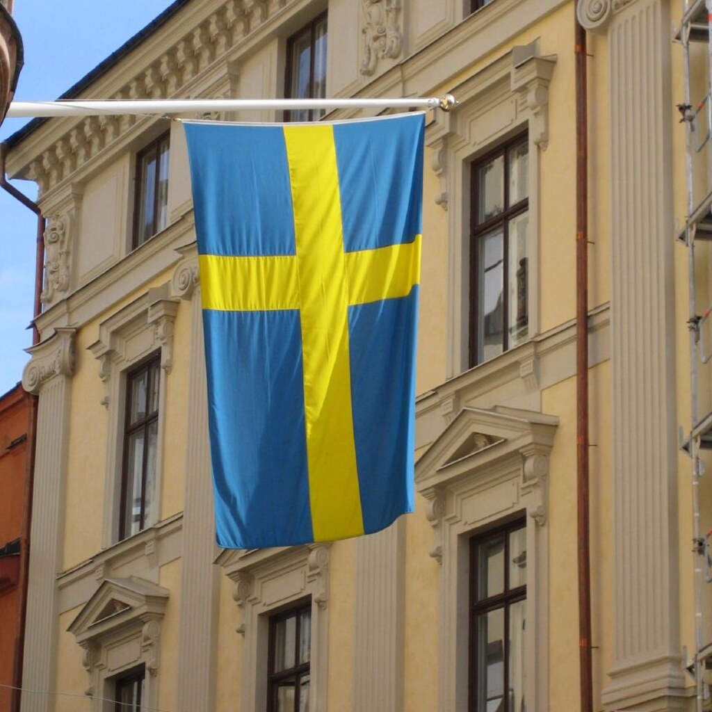Photo of a Swedish flag